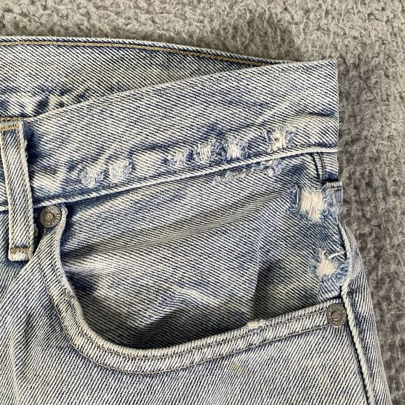 Levis Made & Crafted Barrel Crop Jeans Womens 26 (29x24) Blue Light Wide Tapered - Picture 5 of 16